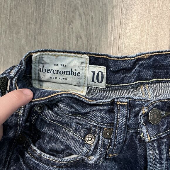 Vintage Abercrombie Jeans Youth Boys 10 Distressed Denim Jeans Excellent - Picture 3 of 4